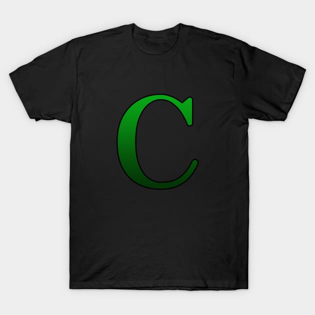 Green Roman Numeral 100 C T-Shirt by Numerica